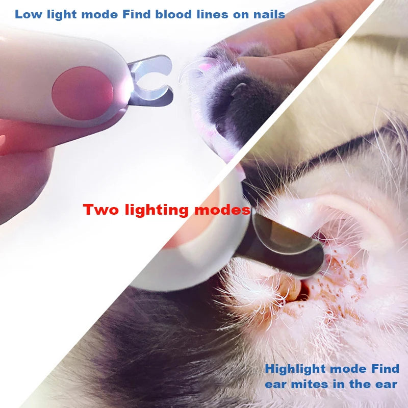 Professional Pet Nail Clipper with LED Light for Safe Grooming - PawPawBuy