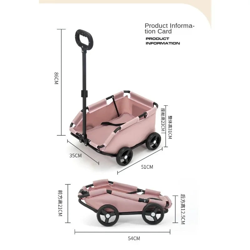 Lightweight Folding Pet Stroller for Small Dogs & Cats - PawPawBuy