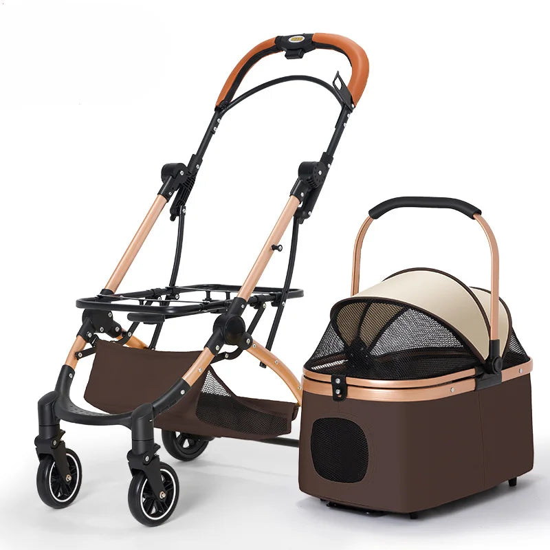 2-in-1 Portable Pet Stroller for Medium/Large Dogs & Cats - PawPawBuy