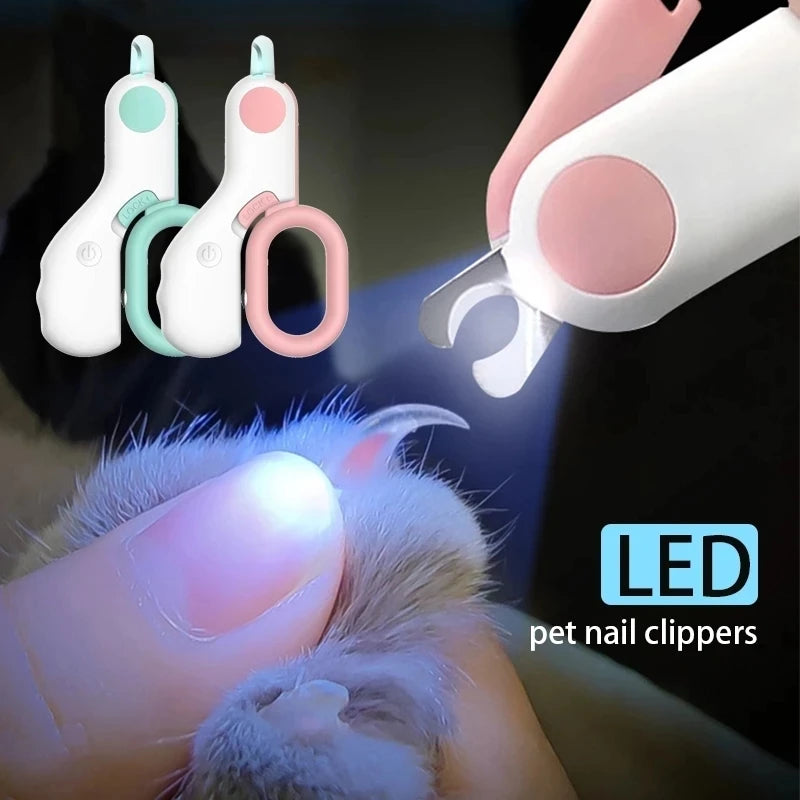 Professional Pet Nail Clipper with LED Light for Safe Grooming - PawPawBuy