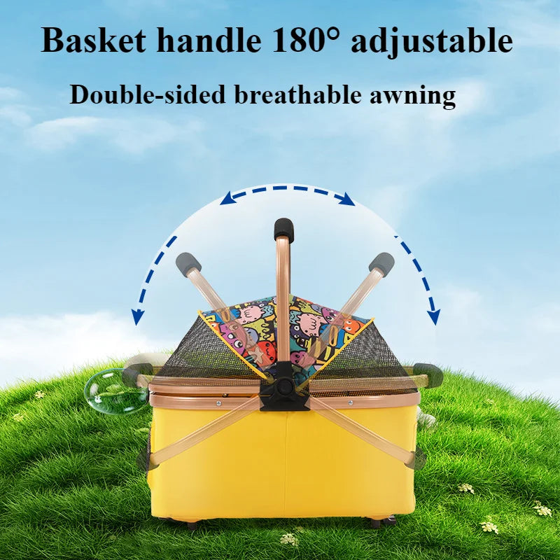 2-in-1 Portable Pet Stroller for Medium/Large Dogs & Cats - PawPawBuy