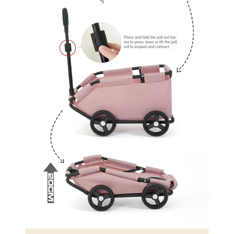 Lightweight Folding Pet Stroller for Small Dogs & Cats - PawPawBuy
