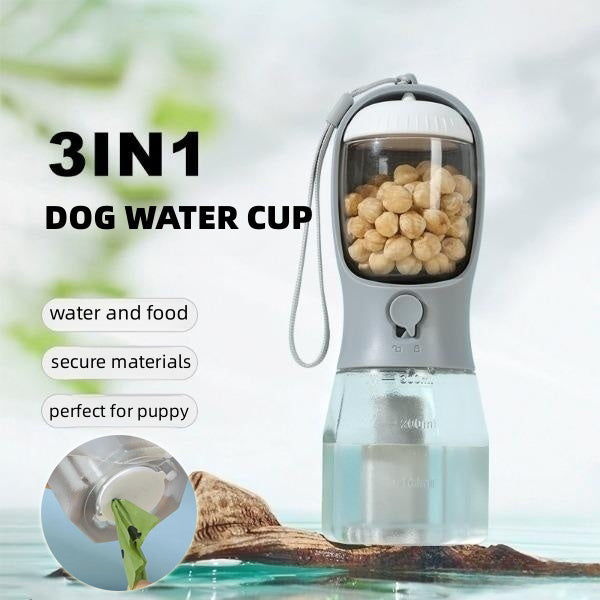 Convenient 3-in-1 Portable Water Bottle & Feeder for Pets - PawPawBuy