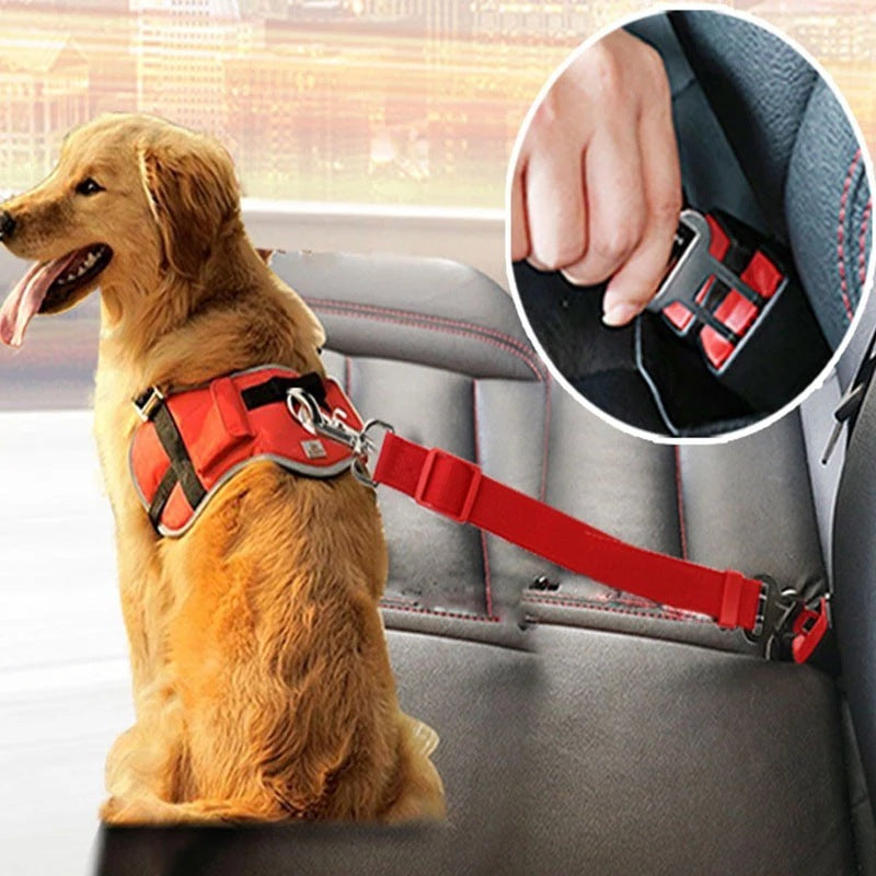 Adjustable Pet Car Seat Belt for Safe Travel - PawPawBuy