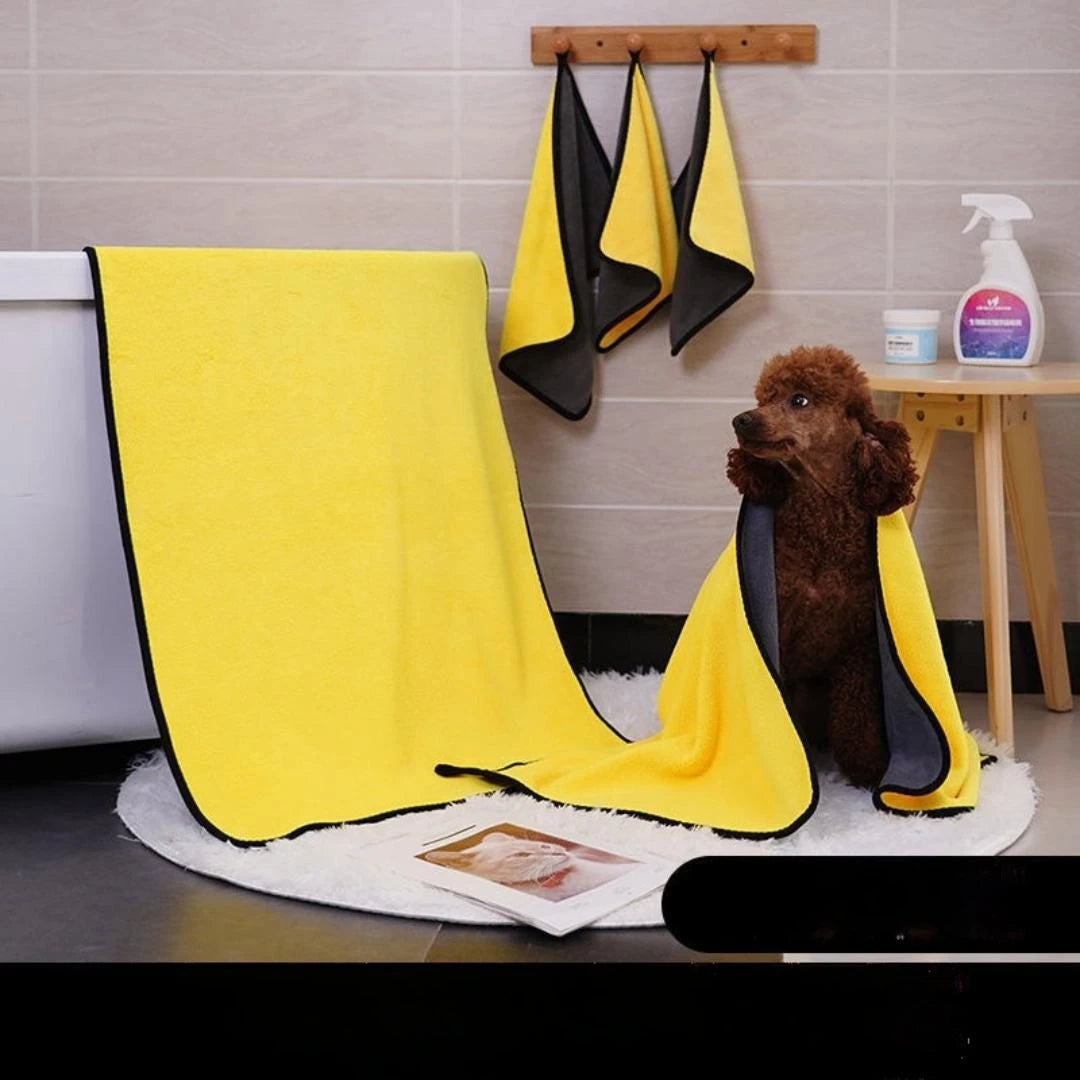 Microfiber Dog Bathing Towel - Absorbent Pet Drying Cloth