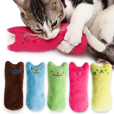 Teeth Grinding Catnip Plush Toy - Interactive Chewing and Vocal Toy