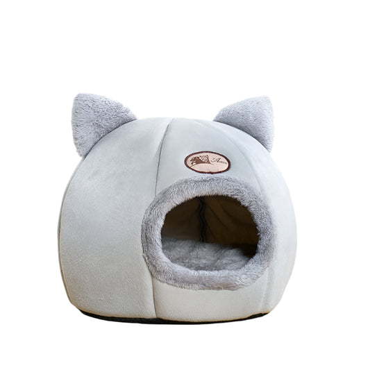 Cozy Winter Cat Bed for Deep Sleep & Comfort