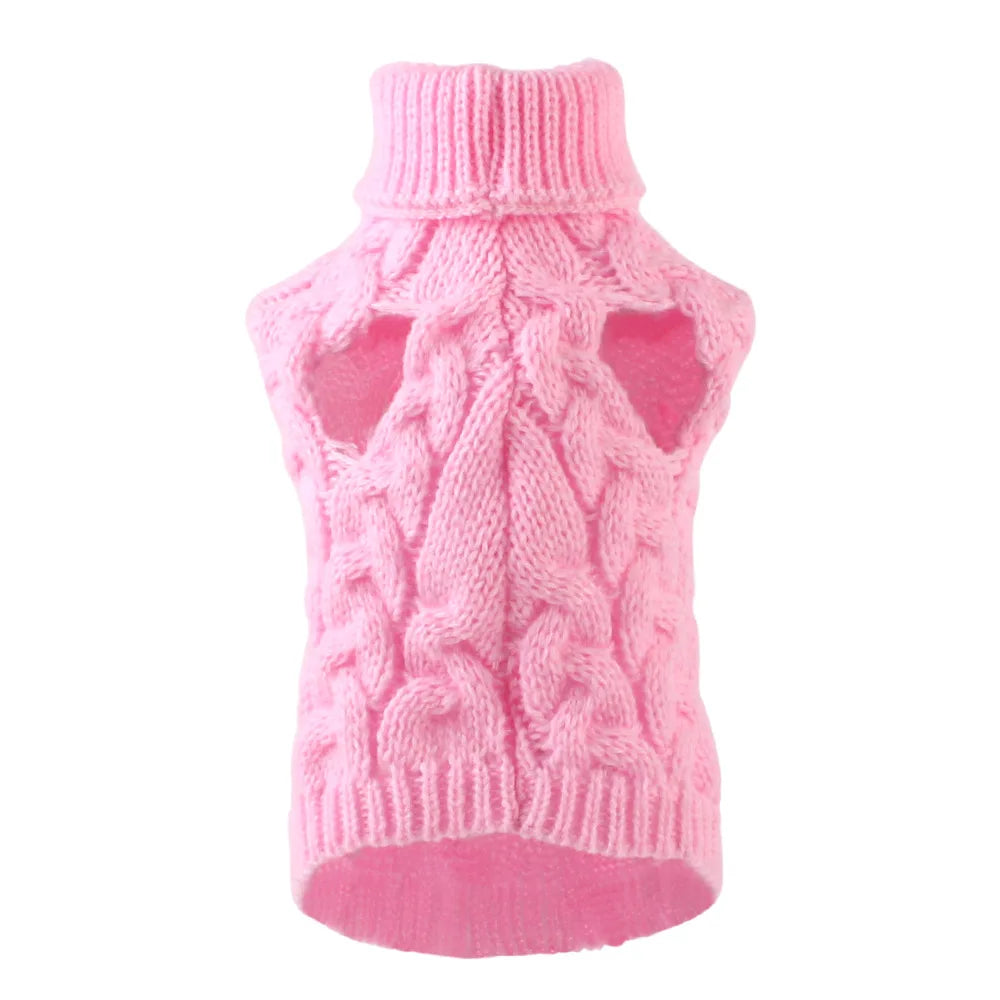 Classic Solid Chihuahua Puppy Dog Sweater for Small Dogs