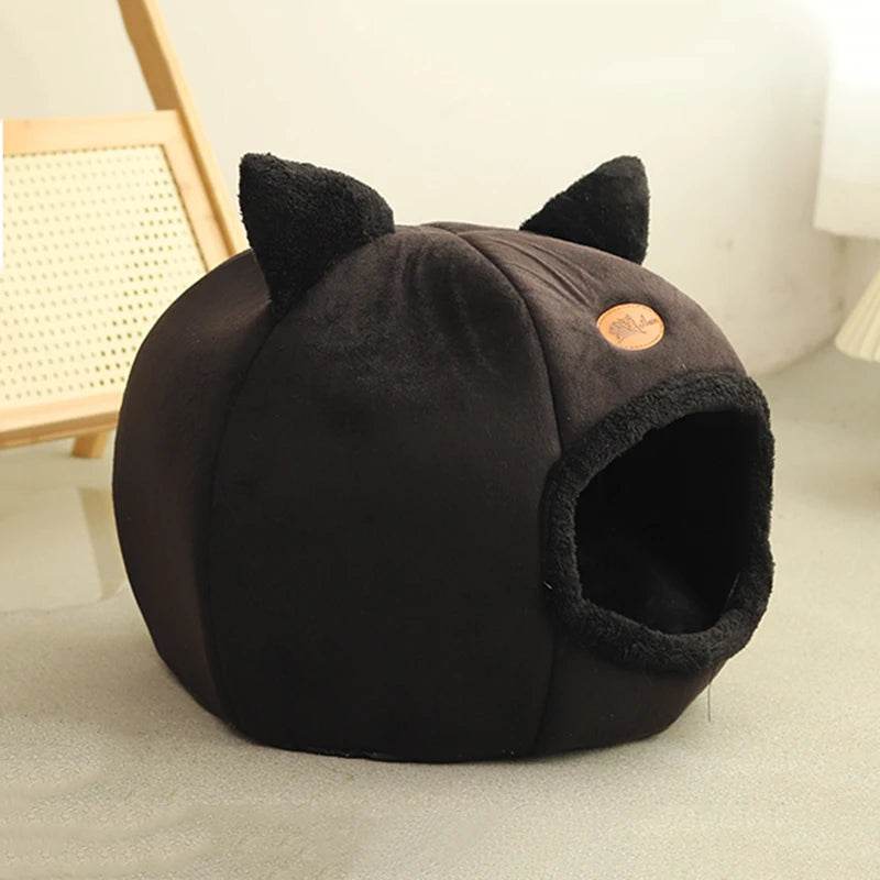 Cozy Winter Cat Bed for Deep Sleep & Comfort