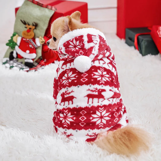 Warm Christmas Pajamas - Fleece Thermal Jumpsuits for Dogs & Cats