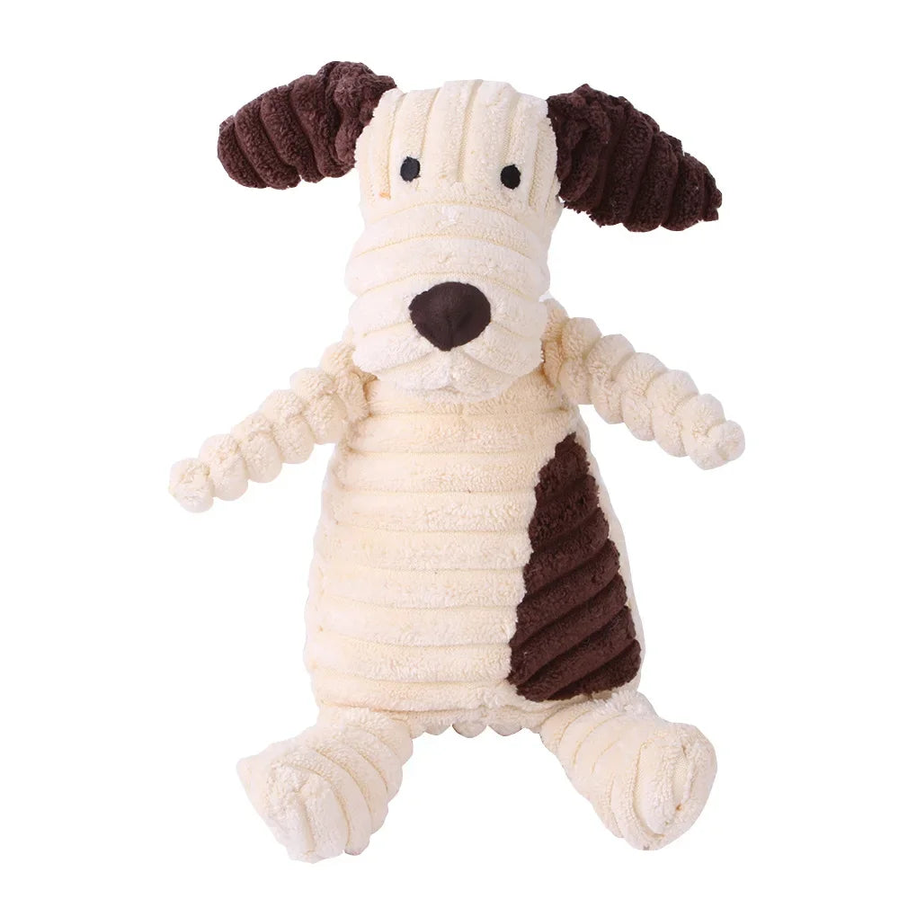 Plush Animal Squeaky Dog Toy for Fun & Training - PawPawBuy