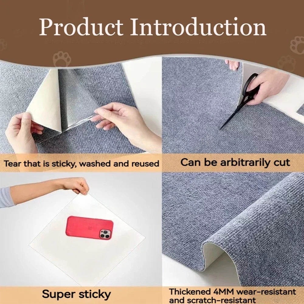 Anti-Cat Scratch Sofa Protection Mat with Self-Adhesive Backing