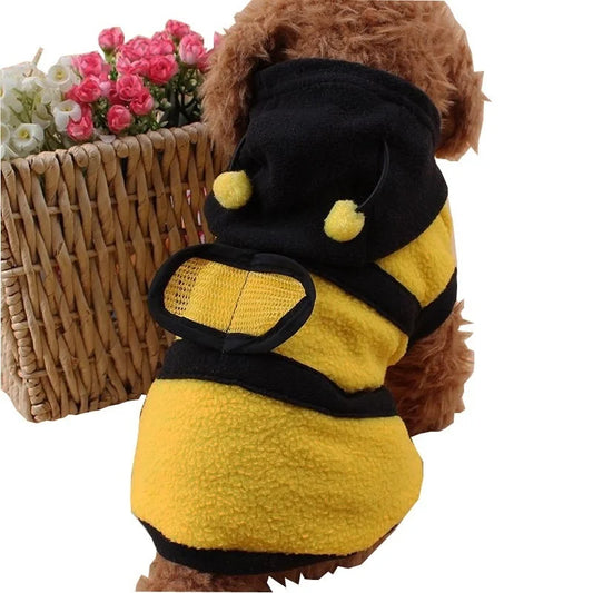 Bee Pet Puppy Coat - Fleece Hoodie for Dogs and Cats