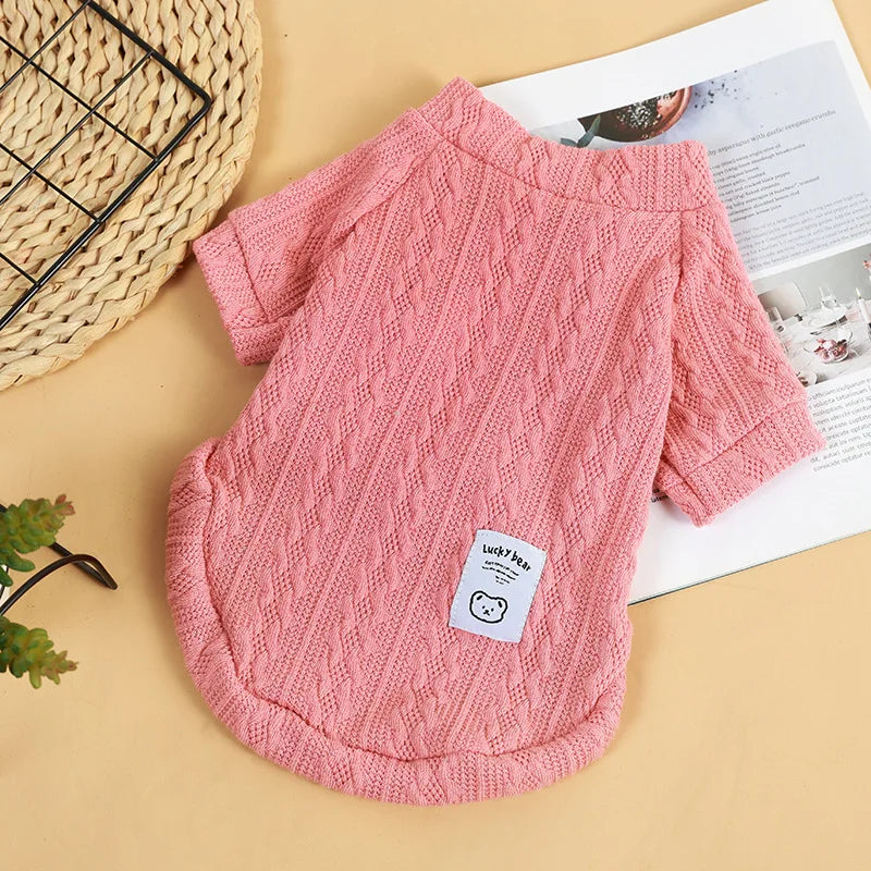 Warm Knitted Pet Sweater for Small Dogs