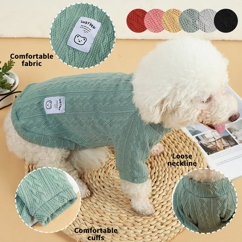 Warm Knitted Pet Sweater for Small Dogs