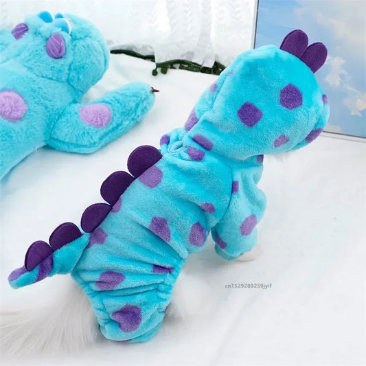 Cozy Dinosaur Hooded Coat for Small & Medium Dogs