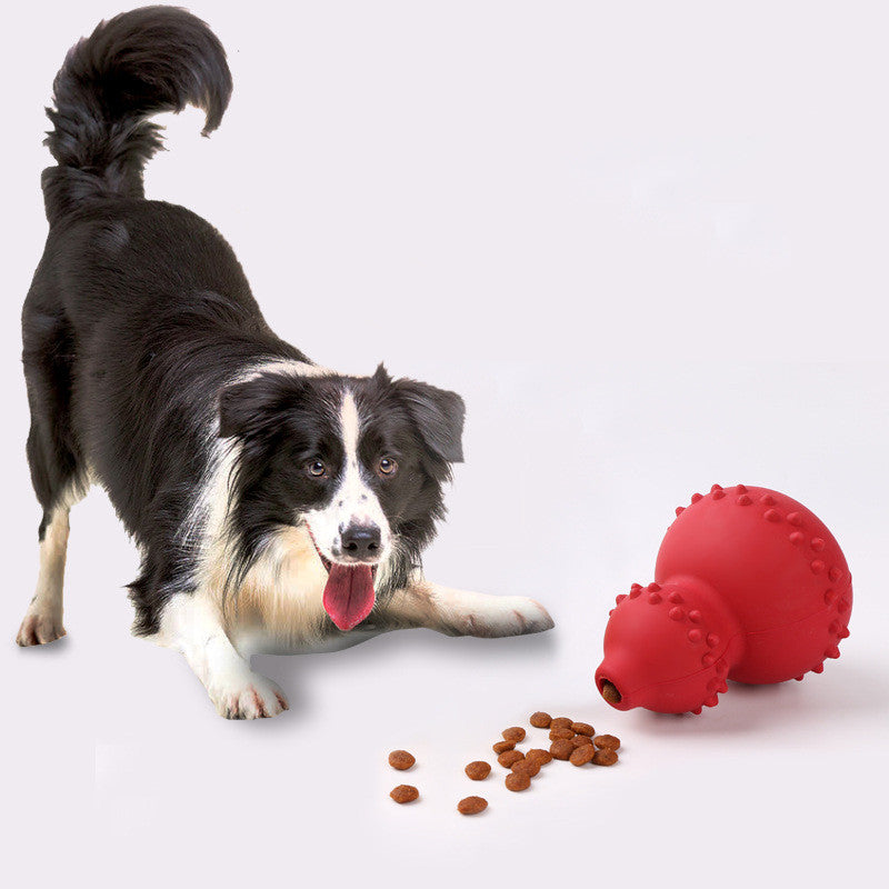 Interactive Natural Rubber Dog Toy for Chewing & Treats