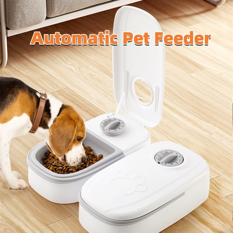 Smart Automatic Pet Feeder with Timer & Stainless Steel Bowl